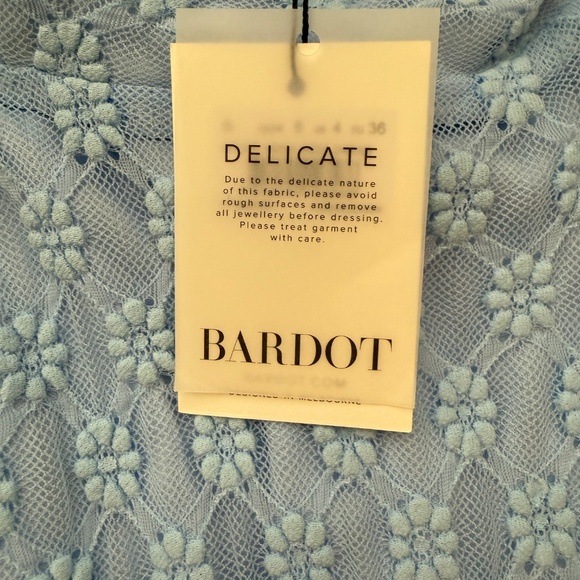 Adoni Mesh Midi Dress in Cornflower Bardot - Picture 4 of 5